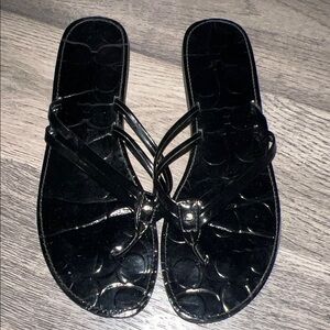Coach Black Patent Sandals